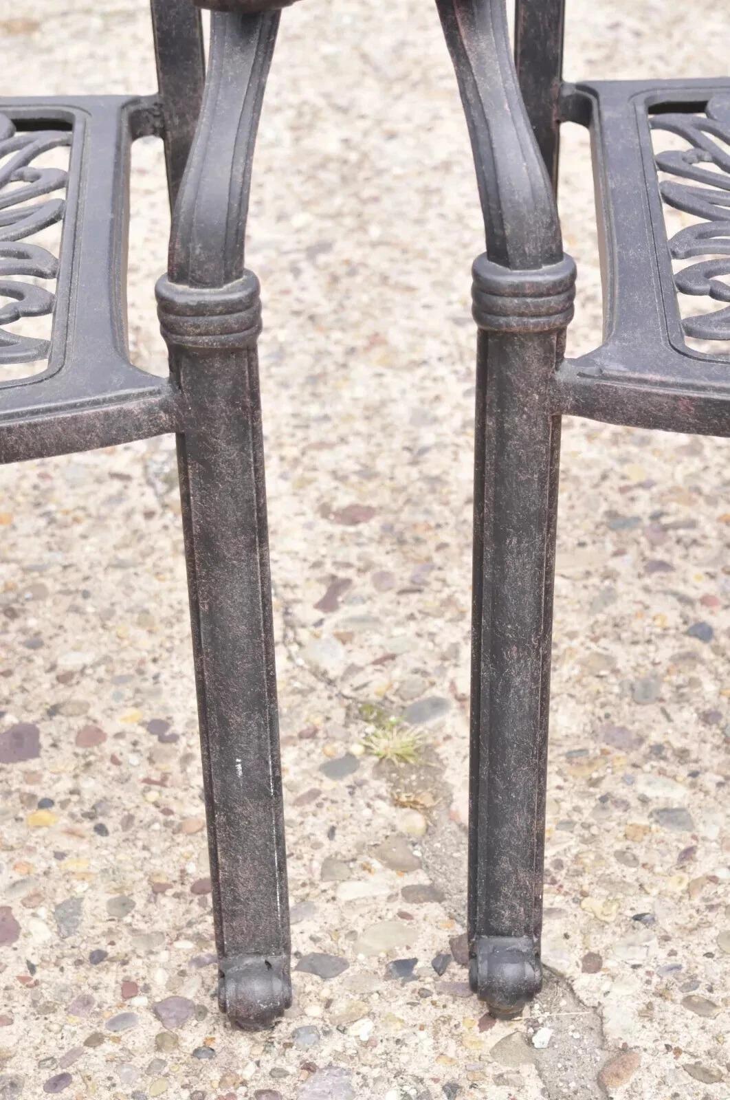 KB Patio Elizabeth Collection Sedie a braccioli da giardino in alluminio - Set di 6 in vendita 1
