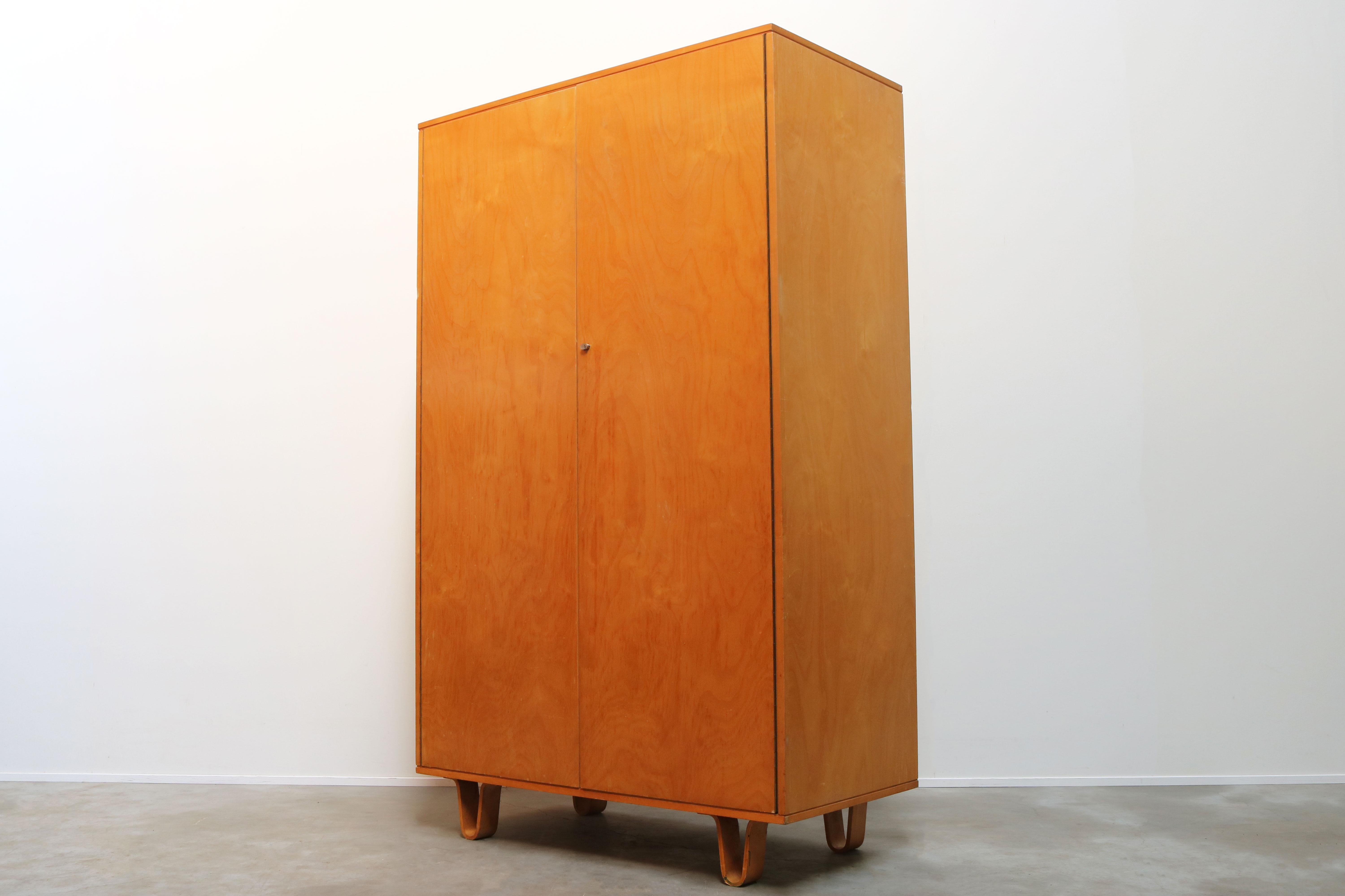 KB03 Birch Series Cabinet by Cees Braakman for UMS Pastoe, 1950s Yellow Blonde 1