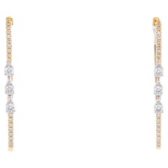 KC Designs Pendientes de diamantes de oro amarillo de 14 quilates