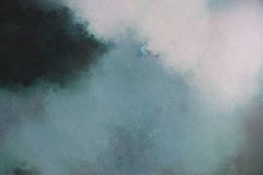 Verdigris, Square Abstract Green Softcolored Pastel on canvas