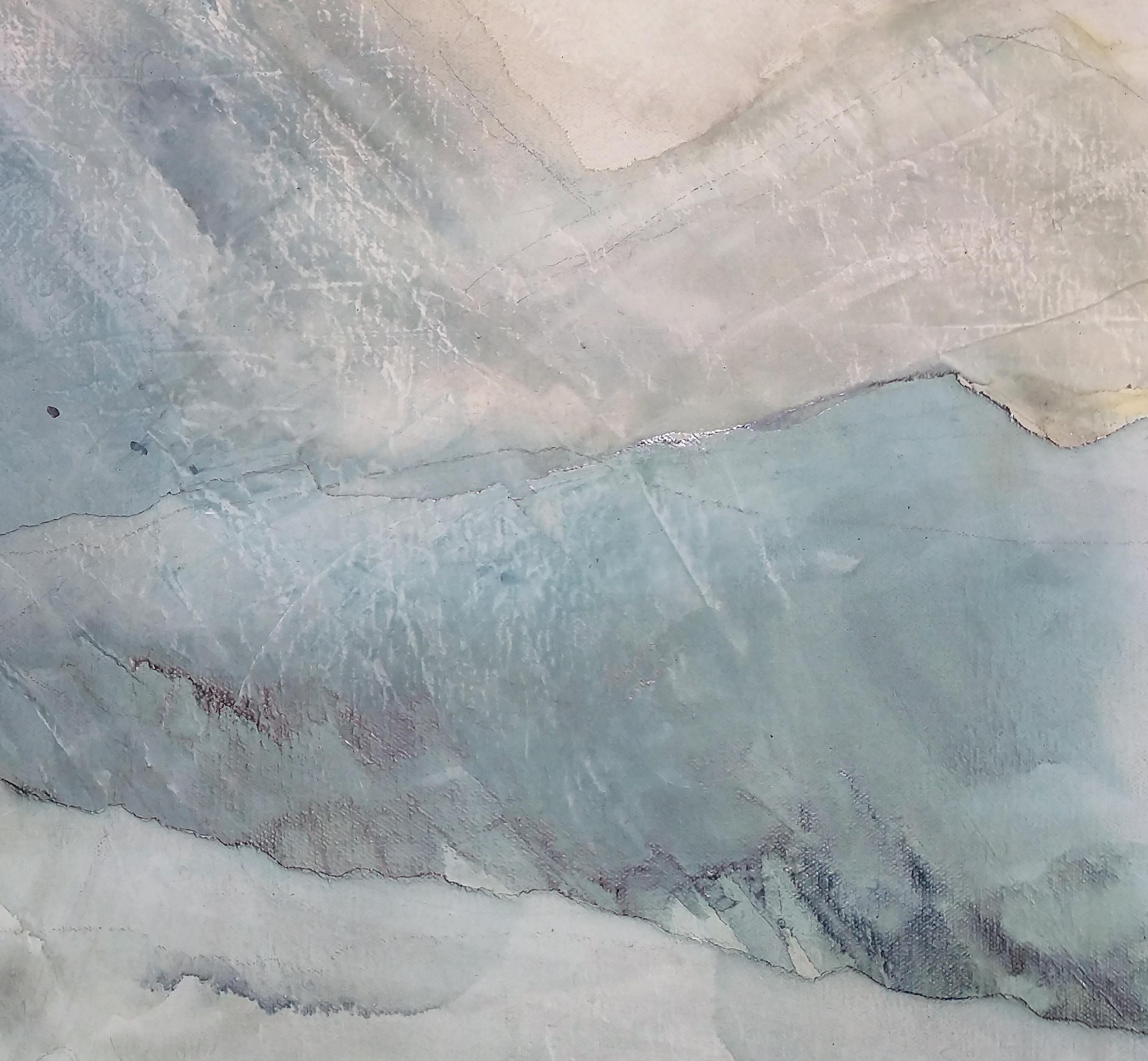 La tempête, peinture abstraite originale à l'encre sur toile, 2021 - Painting de KC Pollak