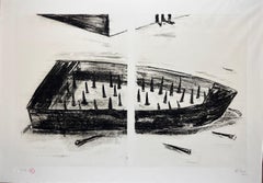 "Bote con espinas" 2003 incisione originale firmata a mano all'acquatinta 29x42in