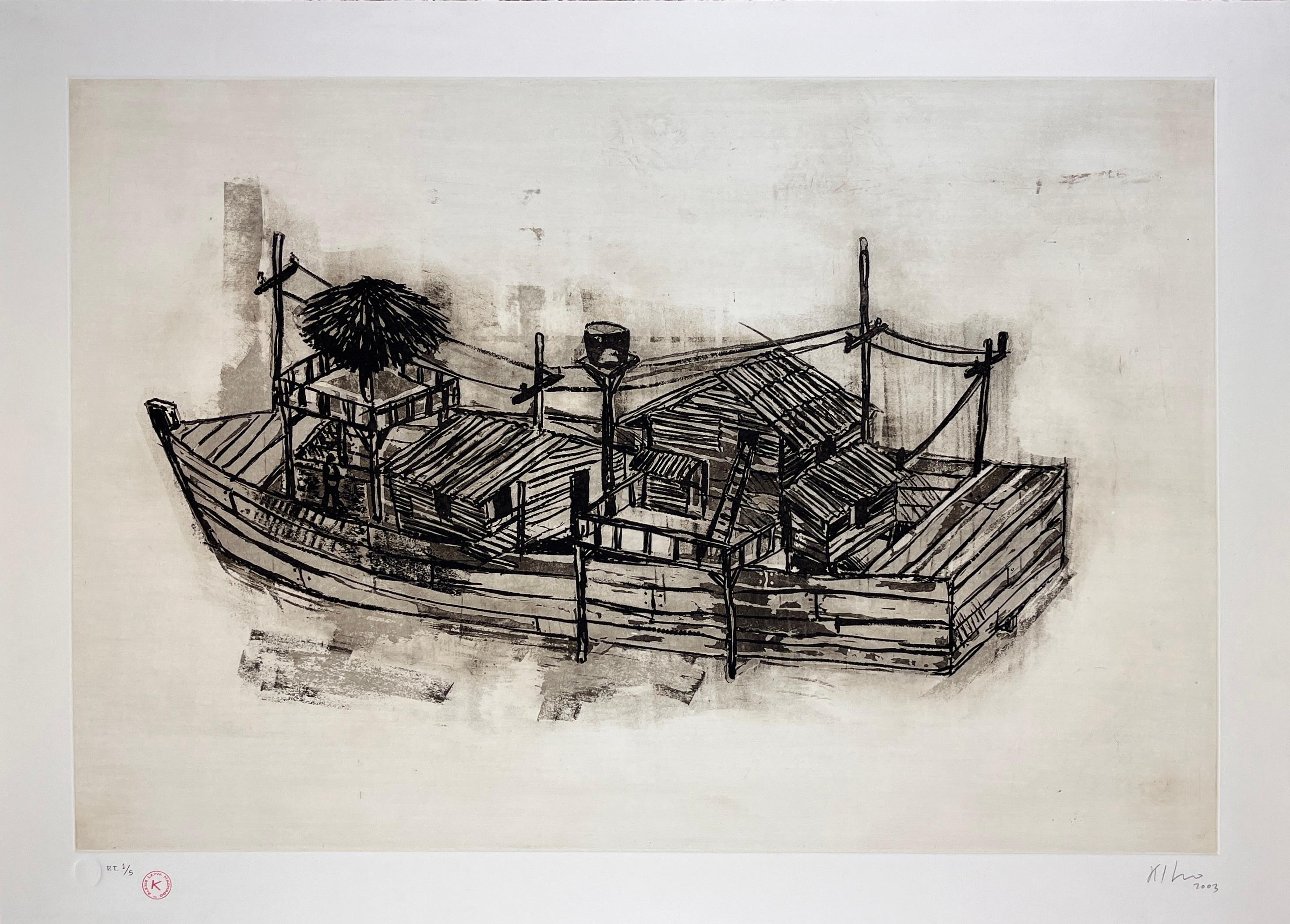 "Fabelas" 2003 grabado original firmado a mano aguatinta aguafuerte 29x42in