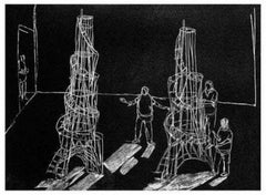 KCHO (Alexis Leyva Machado), ¨La Jungla 3¨, 2003, Aguatinta, 24x29,1 pulg.