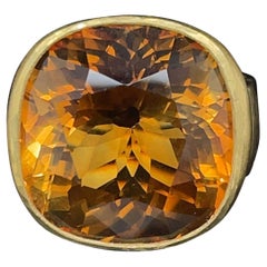 KD for J Weir Gems 36 Carat Golden Citrine Cocktail Ring