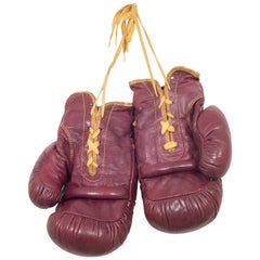 Antique KD Philadelphia Leather Boxing Gloves, circa 1950