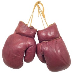 Antique KD Philadelphia Leather Boxing Gloves, circa 1950