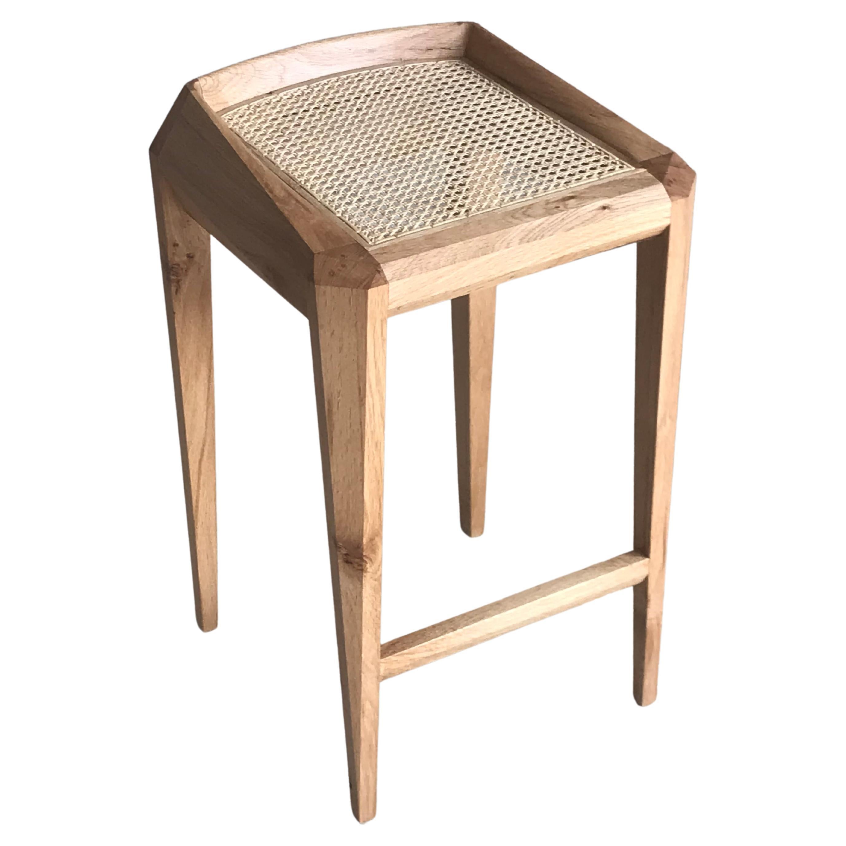KD Stool a Sculptural Rattan Weaved Top Bar Stool by Tomaz Viana For Sale