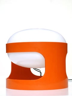 "KD27" Joe Colombo by Kartell 1960s Italian Design Orange Table Lamp