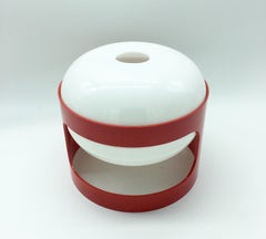 "KD27" Joe Colombo by Kartell 1960s Italian Design Red Table Lamp