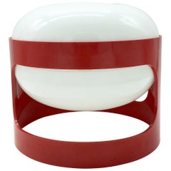 "KD27" Joe Colombo by Kartell 1960s Italian Design Red Table Lamp