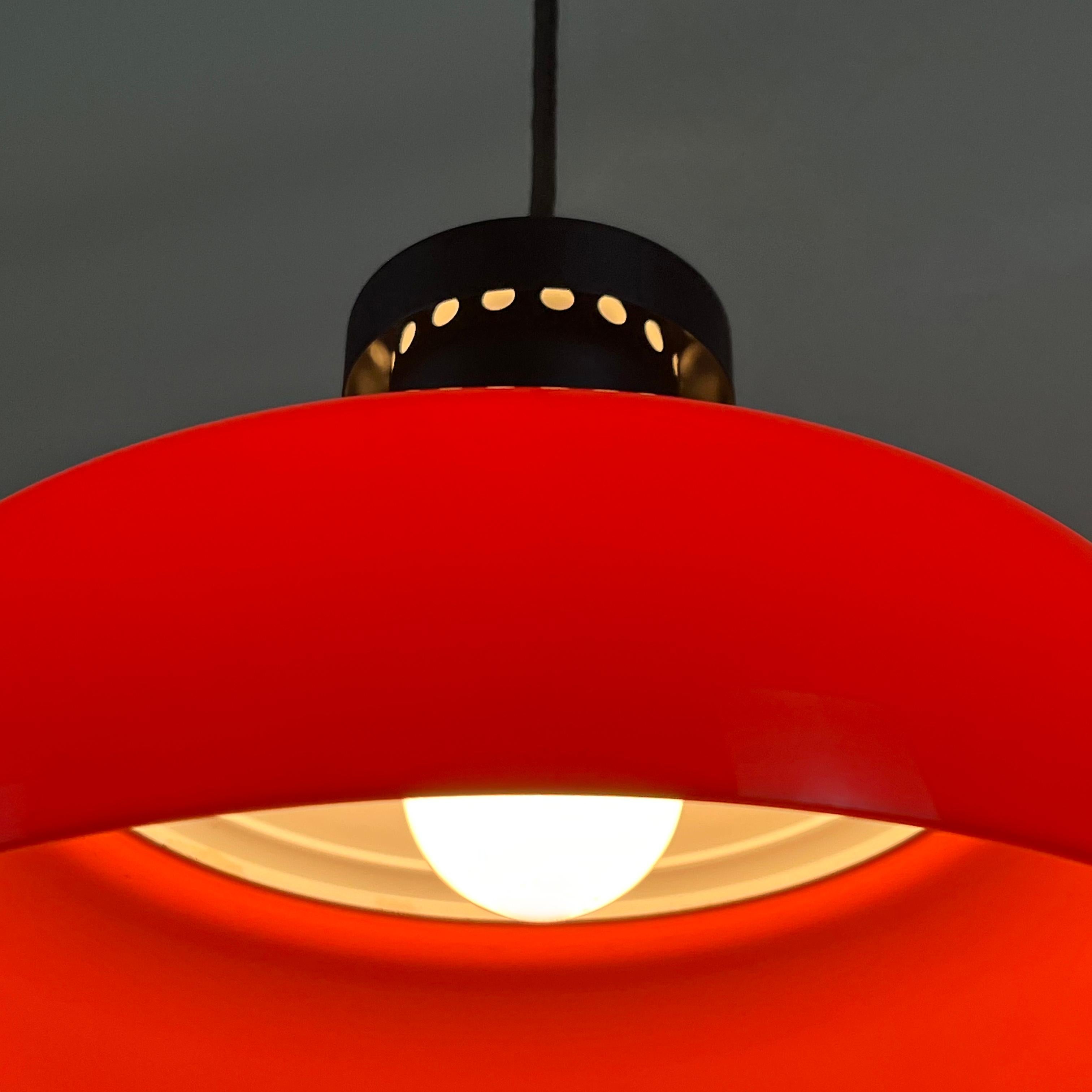 KD7 Orange Pendant Lamp by Achille & Pier Giacomo Castiglioni for Kartell, Italy In Good Condition For Sale In Milano, IT