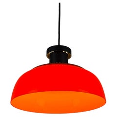KD7 Orange Pendant Lamp by Achille & Pier Giacomo Castiglioni for Kartell, Italy