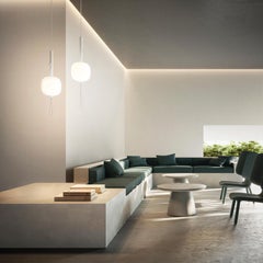KDLN Contemporary MOTUS Led Suspension Adjustable Lamp White (lampe à suspension réglable)