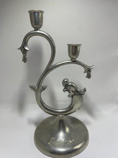 Ke & Co, Eskilstuna - Pair of pewter candle holders