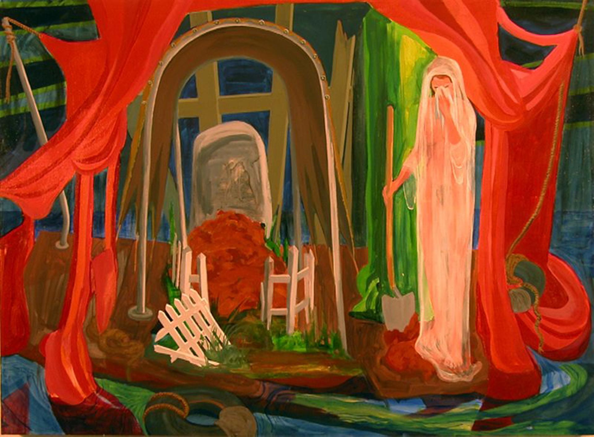 Sepoltura del poeta dell'argilla rossa I - Painting di Ke Francis