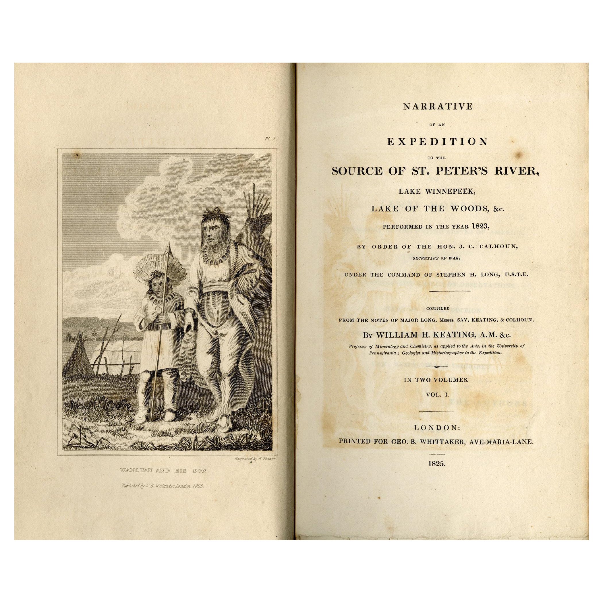Keating, William Williams. Narrazione di una spedizione alle sorgenti del fiume Peters