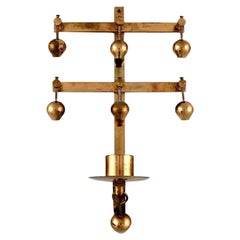 KEE MORA, Sweden, Wall Candlestick in Brass, 1960s / 70s