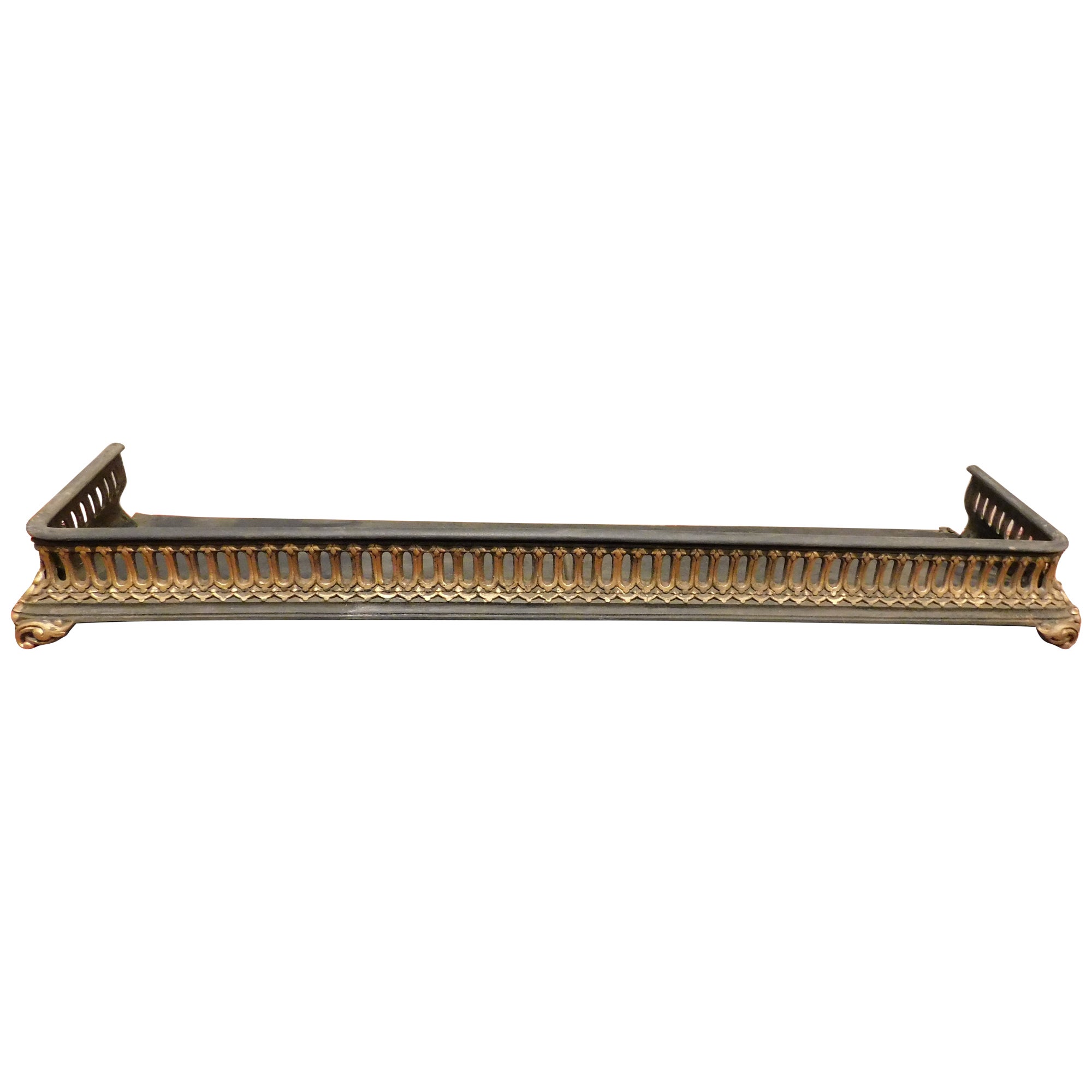 Keep ash, fireplace in lacquered and golden sheet, Italy