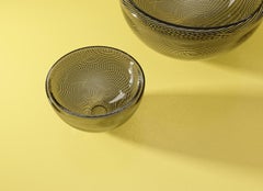 KEEP Zephyr, Handblown Glass Bowl, Mid-Century Inspired Patterned Glass