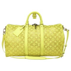 Keepall 50 da uomo, 2019 LOUIS VUITTON SEET.J.F in giallo neon