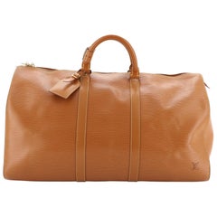 Louis Vuitton Vintage Keepall 50 Epi Leather Duffel Bag on SALE