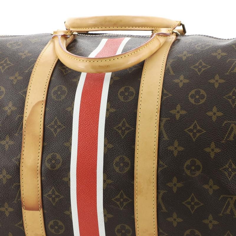 Brown Keepall Bandouliere Bag Limited Edition China Run Monogram Canvas 55