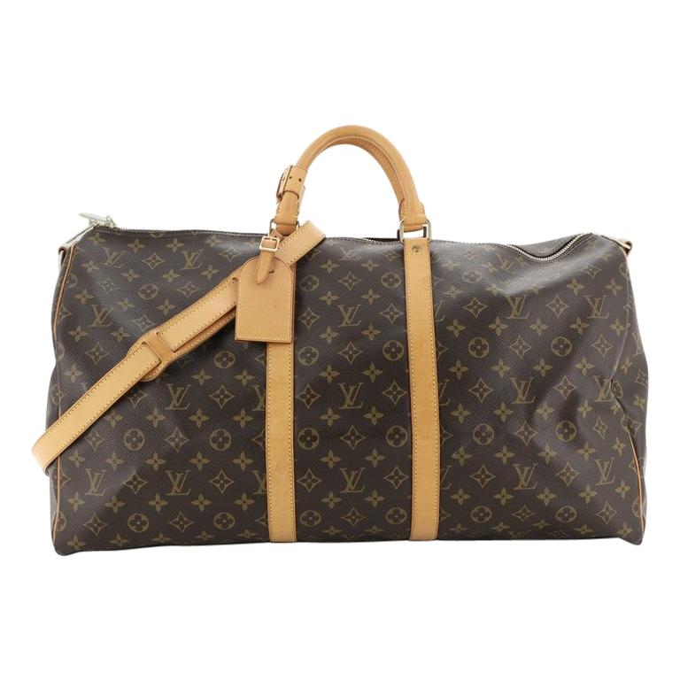 Keepall Bandouliere Bag Monogram Canvas 55 For Sale at 1stdibs