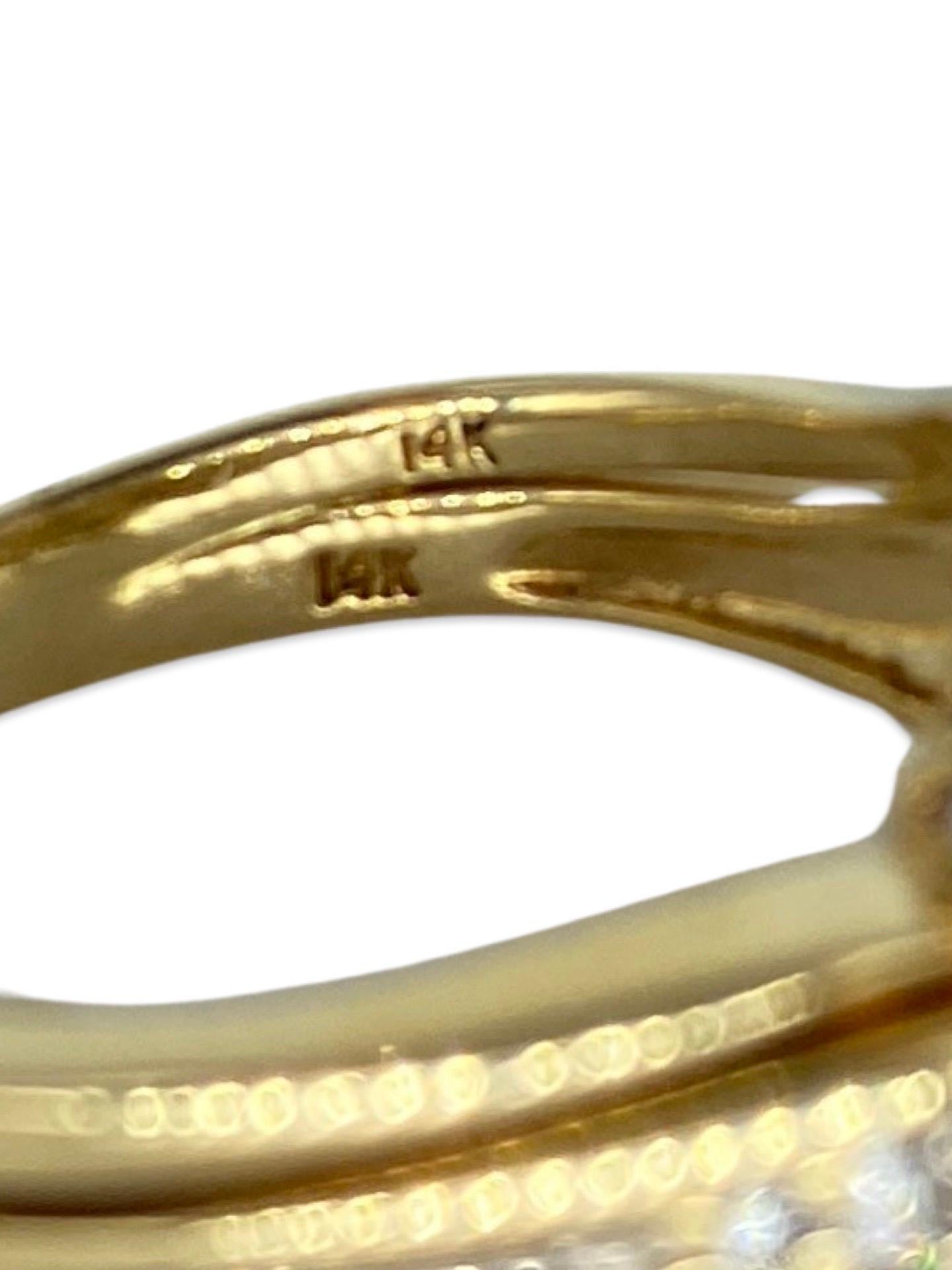 Women's or Men's Keepsake 0.60 Carat Diamonds Engagement Ring 14k Gold  For Sale