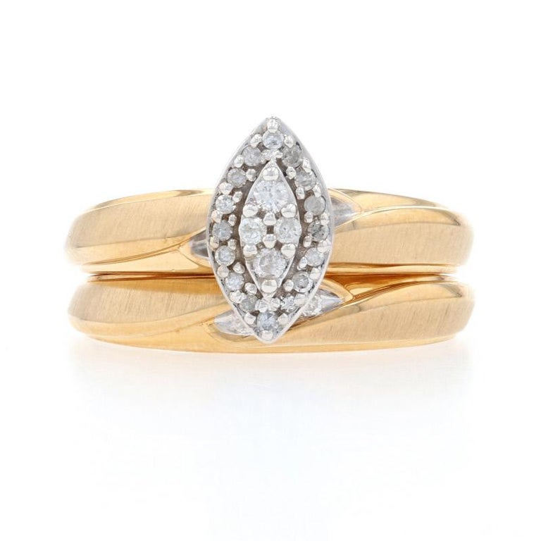 Customizable Keepsake Diamond Wedding Rings Yellow Gold 10k Round