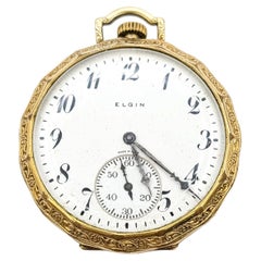 Keepsake Elgin 17 Jewel Gold Plate Pocket Watch with 1931 Presentation Engraving