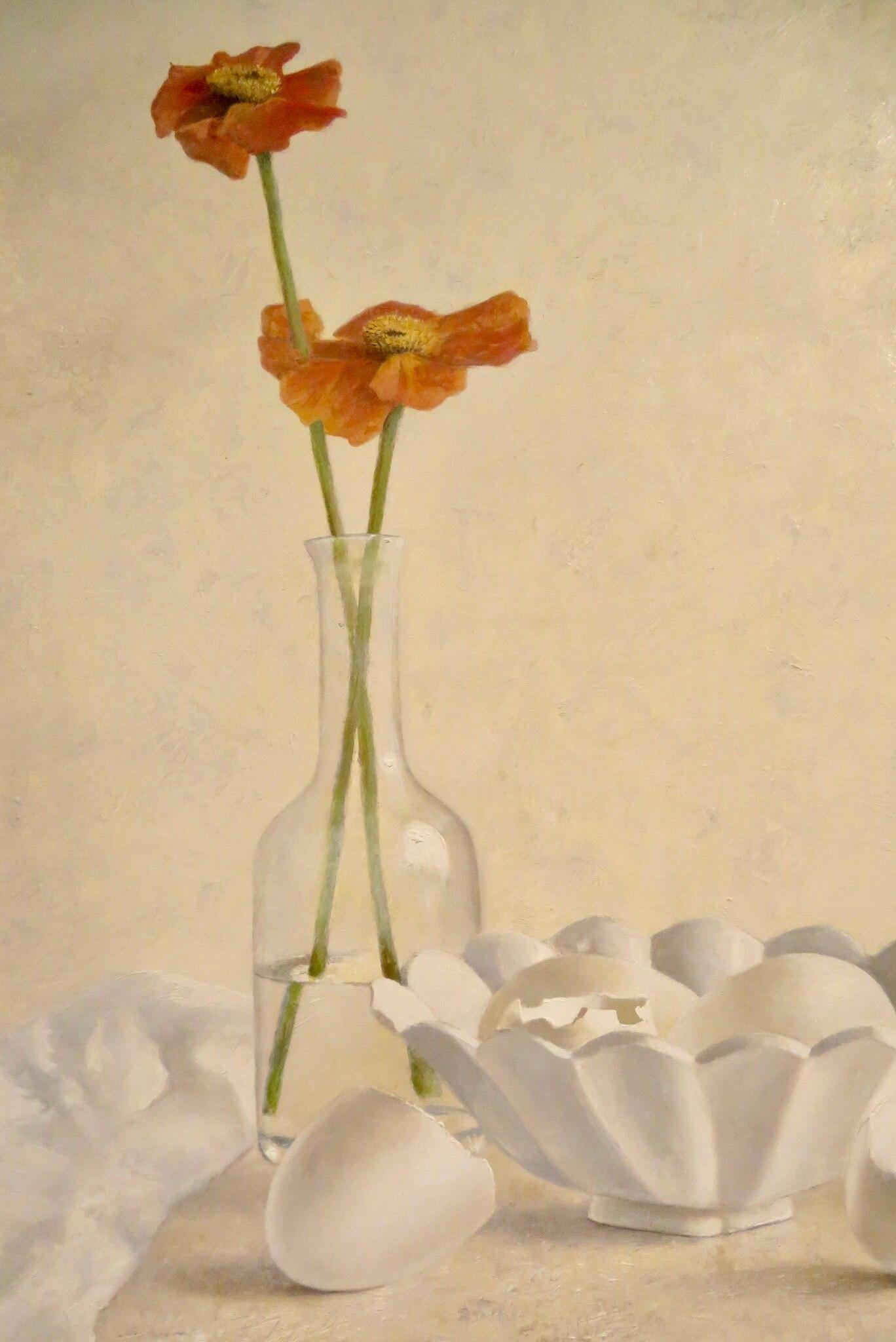 BEAUTIFUL LARGE Still Life ORIGINAL OIL PAINTING by Important Dutch Painter - Painting by Kees Alderliesten
