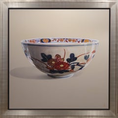 Kom Bowl Oil Painting on Panel Still Life Tableware Meditation In Stock