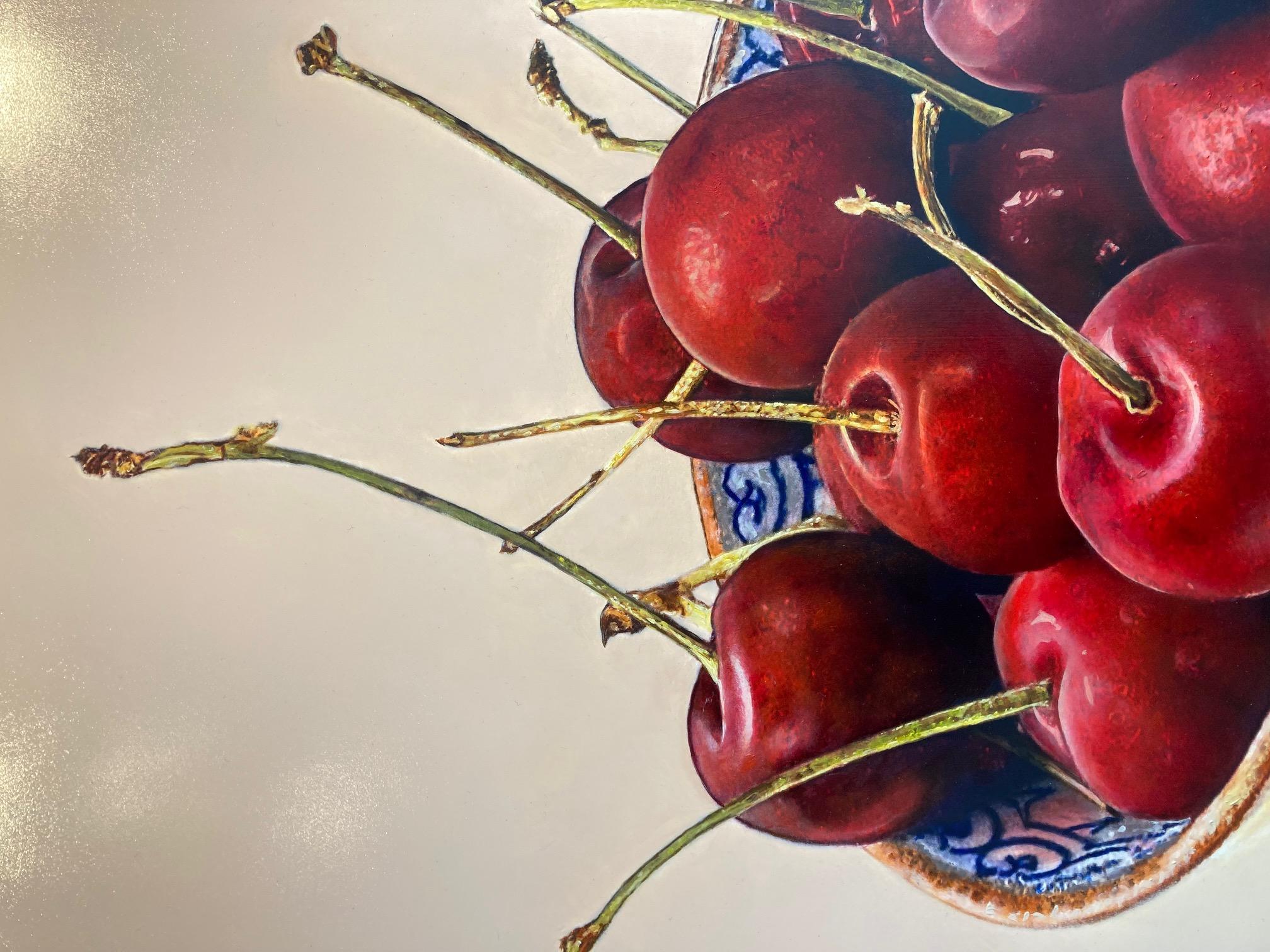 Kom met Kersen Pittura a olio su pannello Ciotola Ciliegie Frutta Natura morta In magazzino
Kees Blom (Apeldoorn, 1968) proviene da una famiglia di artisti. Mentre il padre aveva già una passione per la pittura, il figlio Kees riesce a compiere il