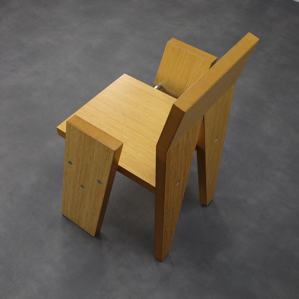 Kees Doornenbal - Sillas arquitectónicas de bambú, años 90, juego de 6 Madera en venta
