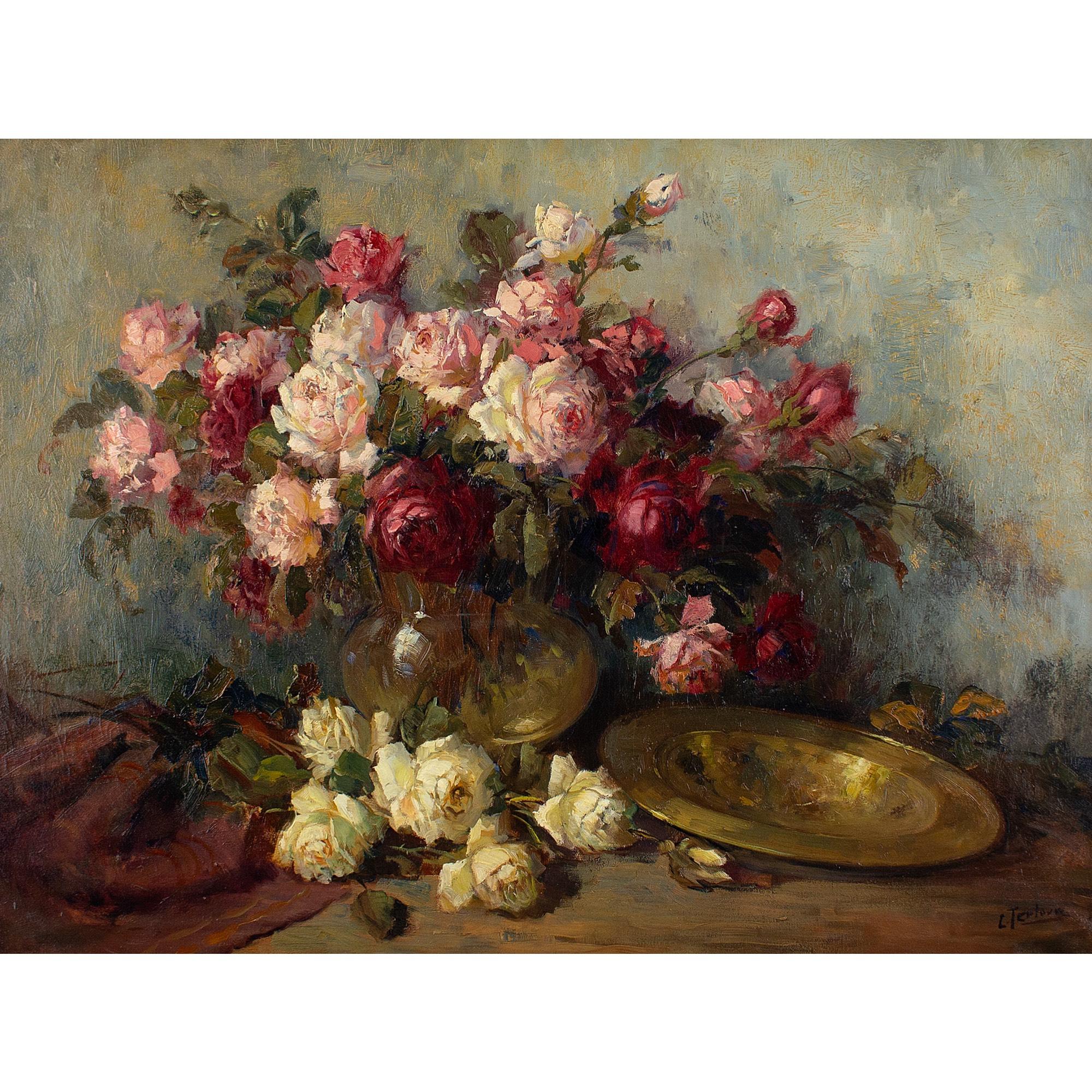 Kees Terlouw, Still Life With Roses, Oil Painting  1