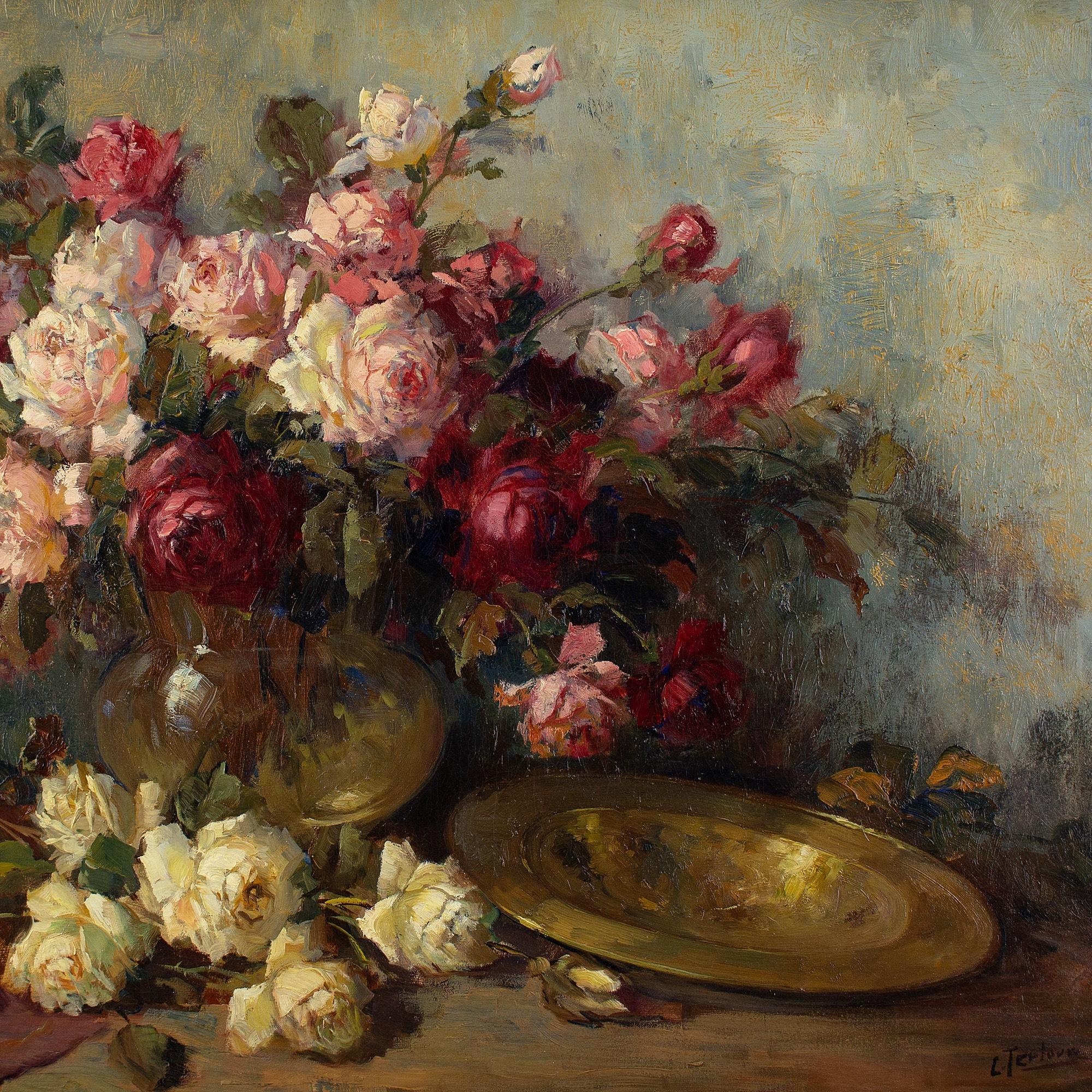 Kees Terlouw, Still Life With Roses, Oil Painting  7