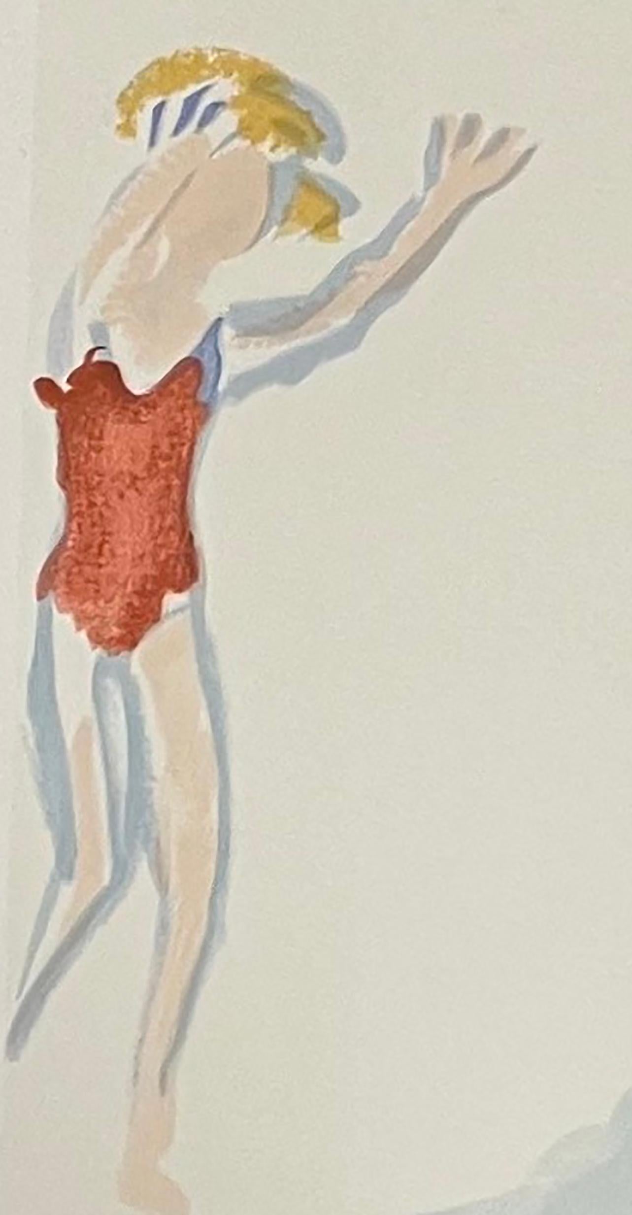 Kees Van Dongen 1966  litografia Donna sulla spiaggia in vendita 1