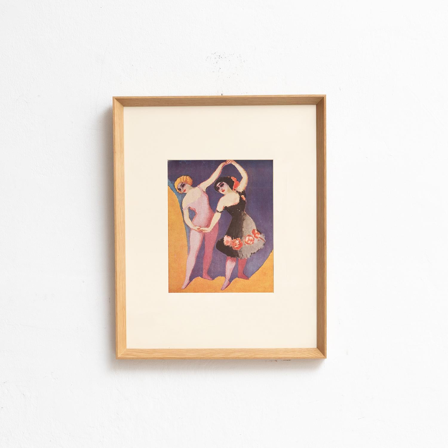 Treten Sie ein in das ausdrucksstarke Universum von Kees Van Dongen mit diesem fesselnden Farbklischee-Druck aus der Fauves-Kollektion, die 1948 von Editions du Chêne in Paris, Frankreich, sorgfältig herausgegeben wurde. Gerahmt in einem