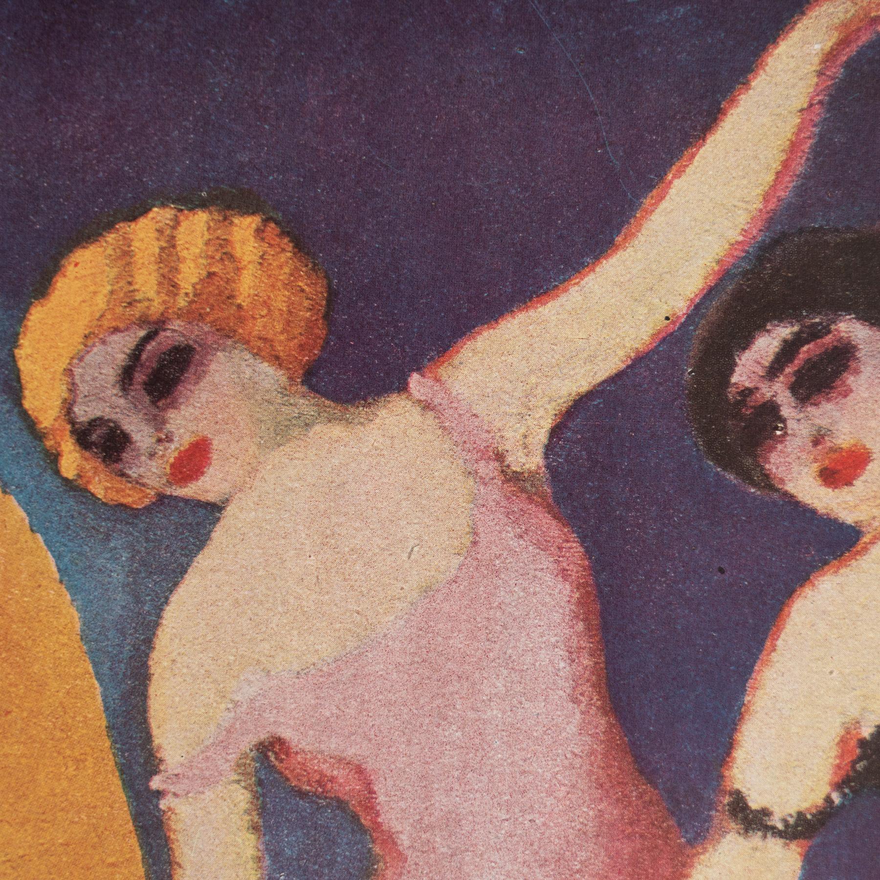 Kees van Dongen Fauvist 1948 Farbklischee-Druck, gerahmt (Mitte des 20. Jahrhunderts) im Angebot