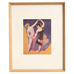 Kees Van Dongen Stampa Fauvista a colori del 1948, incorniciata