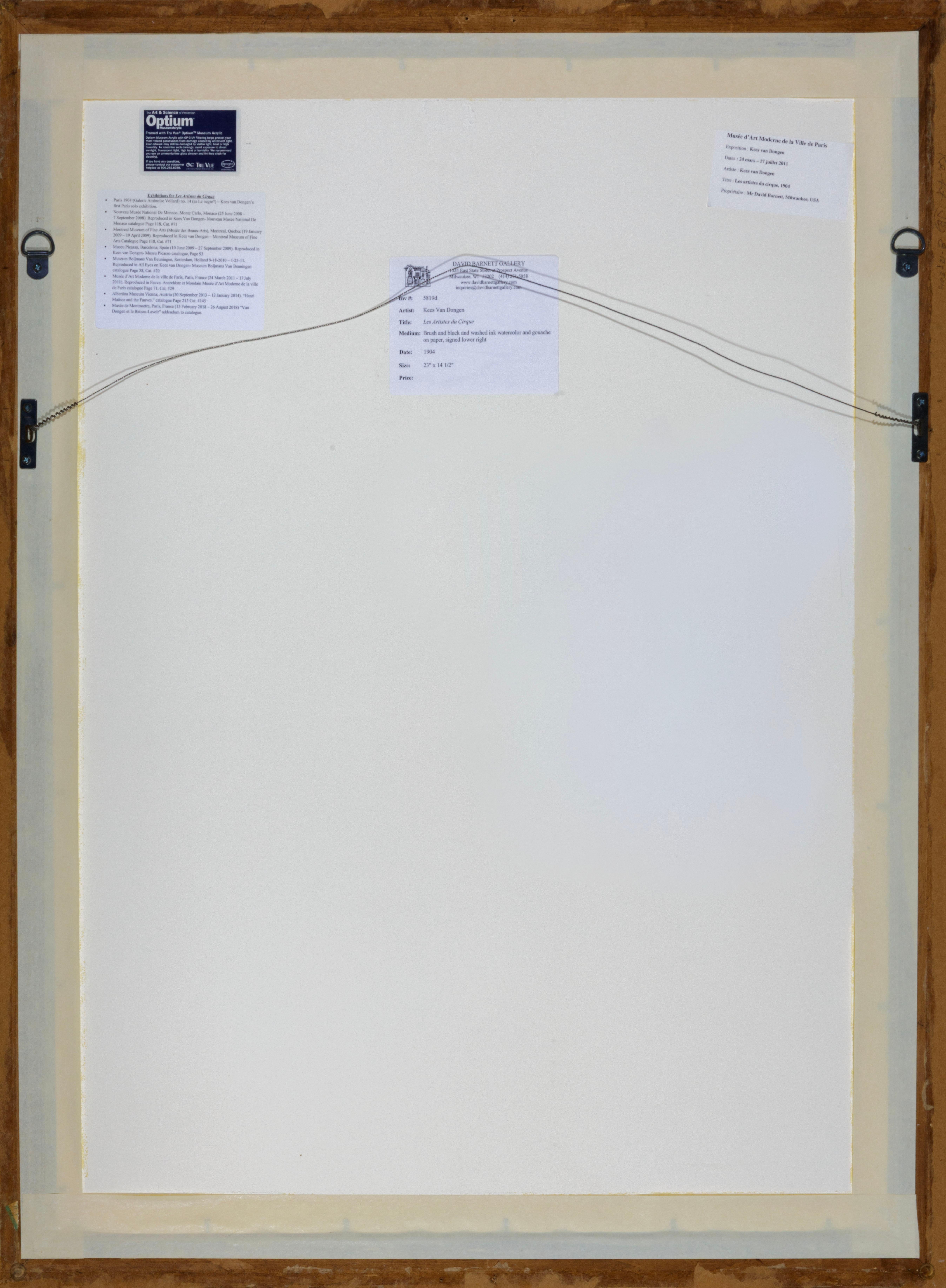 Kees Van Dongen, Zirkuskünstler, 1900er Jahre, lebhafte Figur, fauvistisch, signiert im Angebot 3