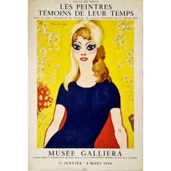 1964 Original poster of Kees Van Donne representing Brigitte Bardot