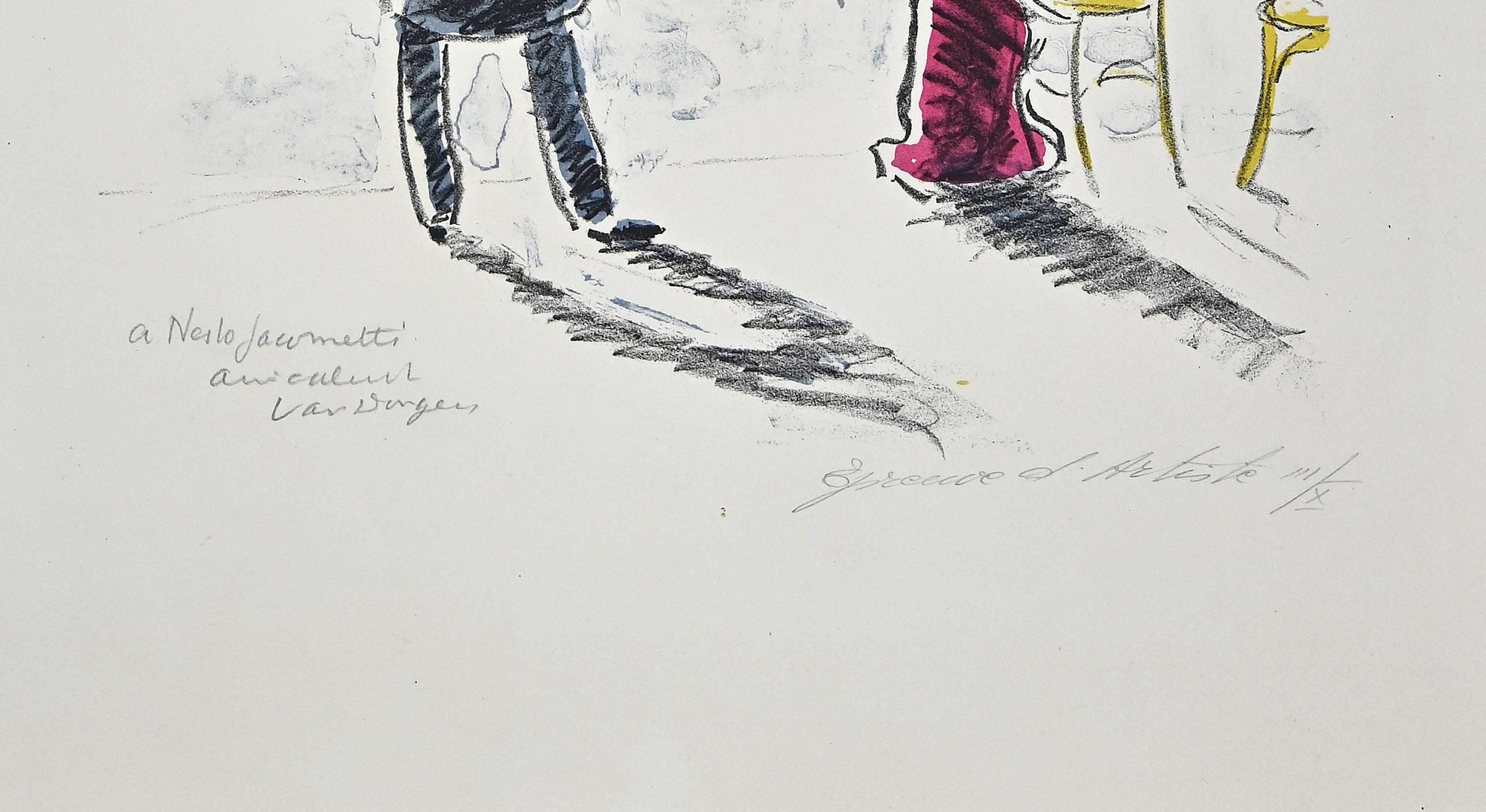 Au bois - Litografía de Kees van Dongen - 1946 en venta 1