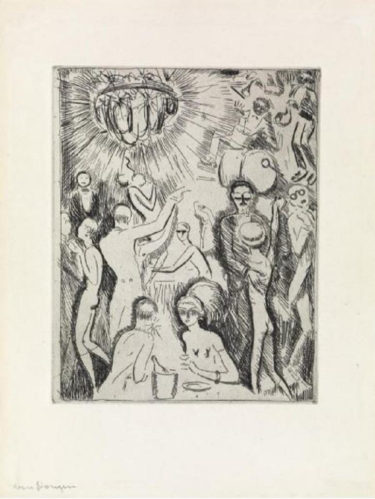 Kees van Dongen Figurative Print – Boite de Nuit
