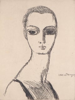 Girl with Swan's Neck - Original Etching - 1925