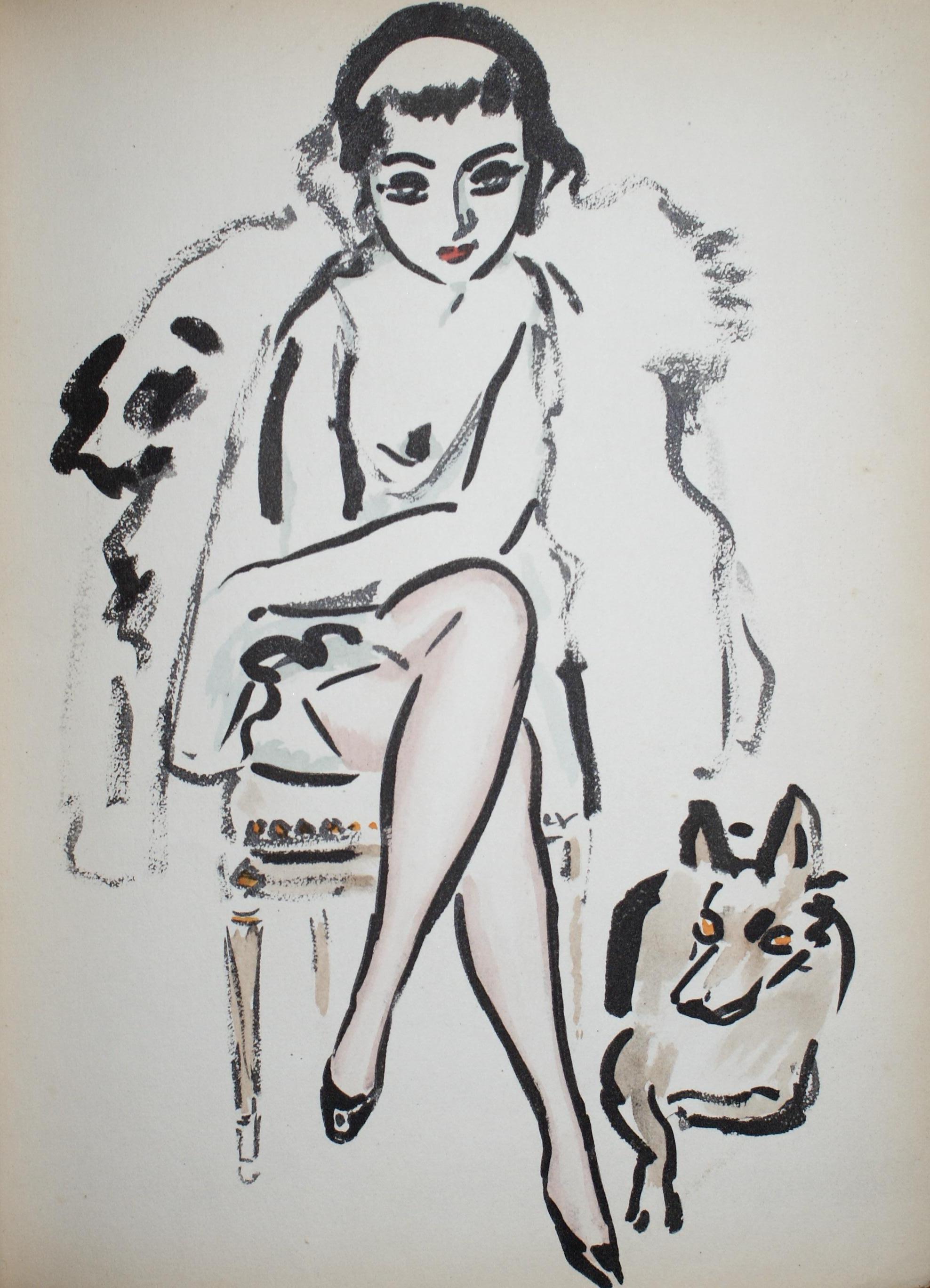 Jeune Femme au Chien