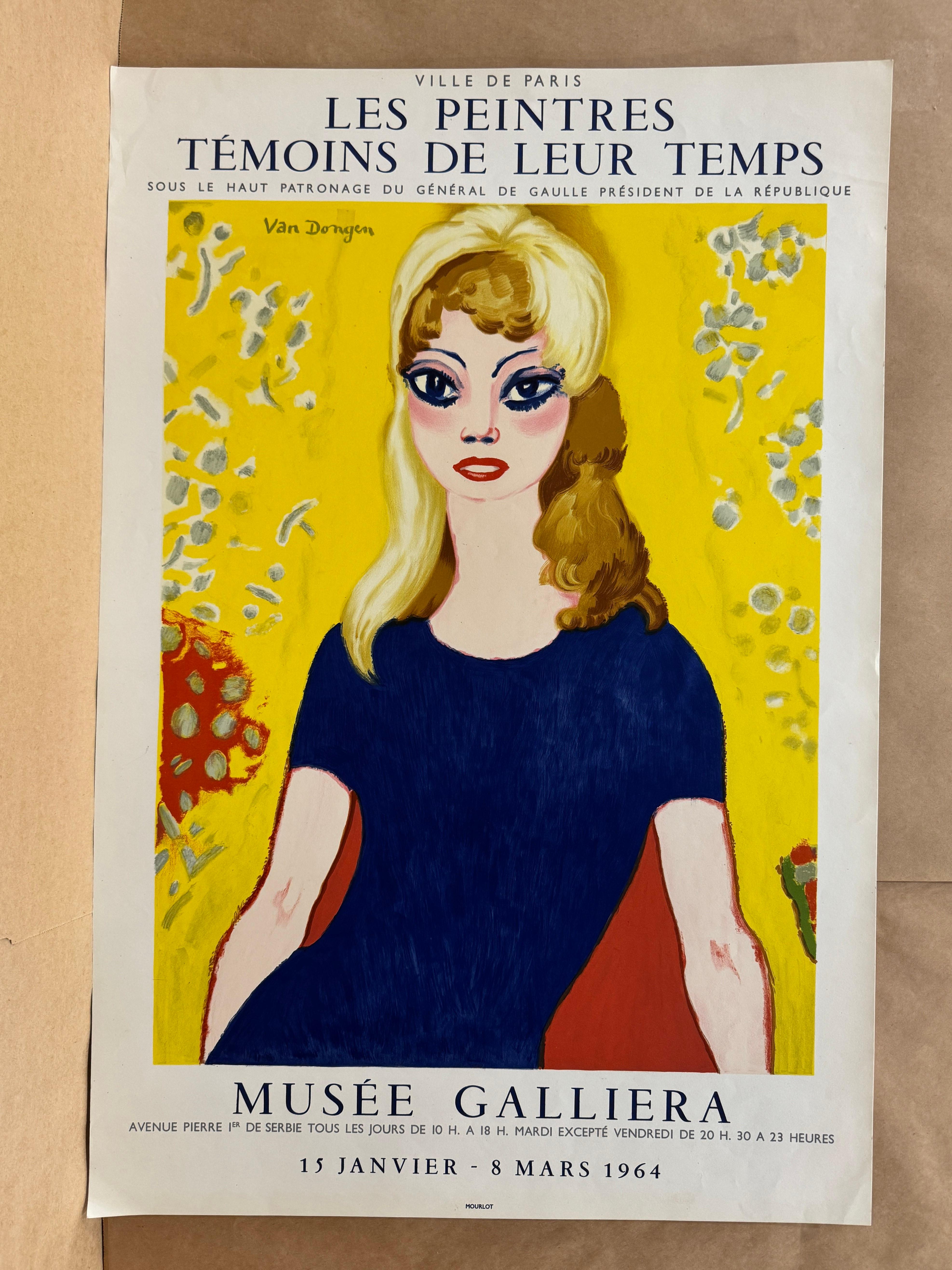 Museo Galliera Brigitte Bardot por Kees van Dongen 1964 en venta 1