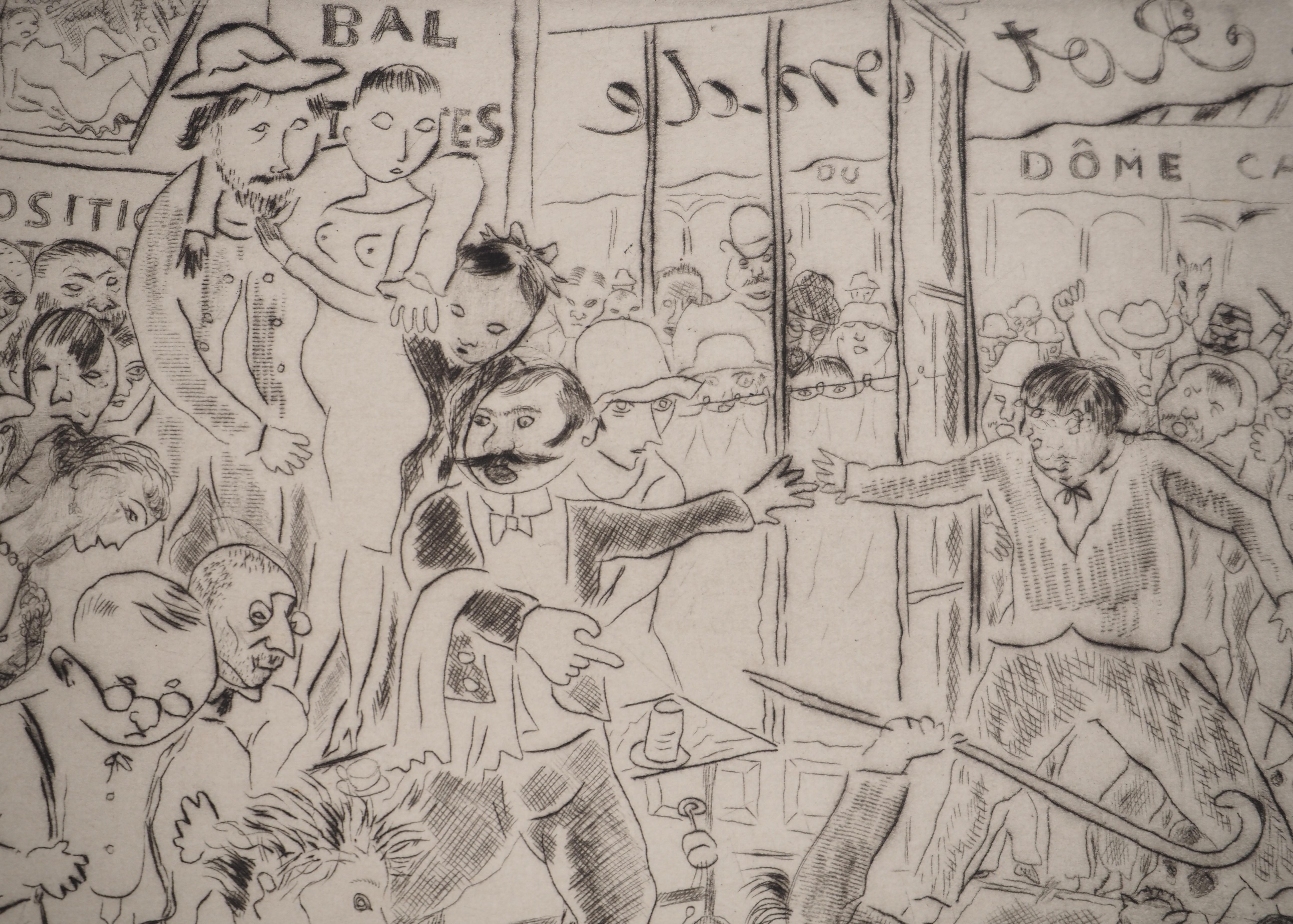 París : Club parisino - Grabado original, 1927 (Juffermans #JE4) en venta 1