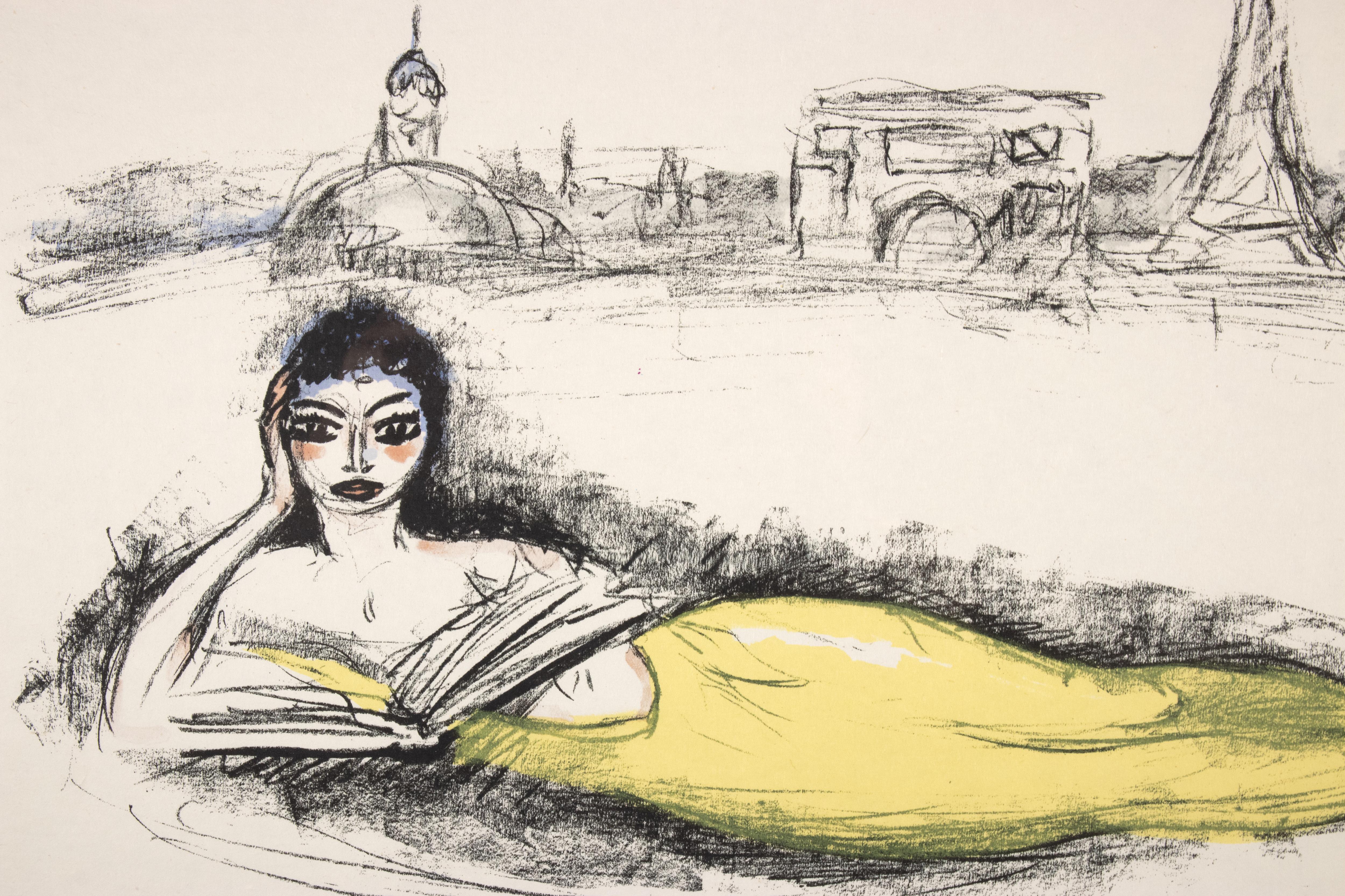 Seine - Lithograph on Japon paper by Kees van Dongen - 1963 1